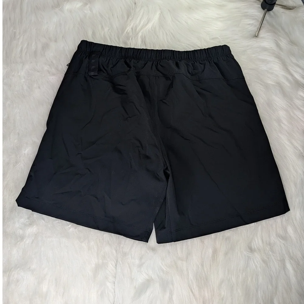 Fabletics Athletic Shorts Men Large Black 7 Inch Inseam Zipper Pocket SO2252189
